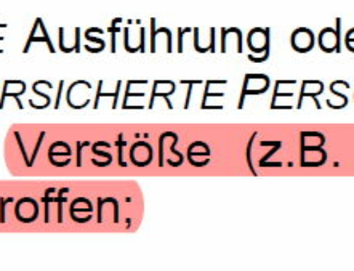 Leistungsausschluss Verkehrsdelikte in der Klausel Verbrechen & Vergehen